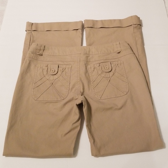 Rampage Women's Khaki Cuffed Legged Pants - Picture 5 of 8